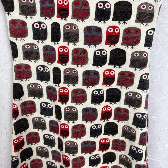 Dily Owl Dress Size Small Multicolor Cowl Neck Pleated Pullover Sleeveless - Picture 6 of 11